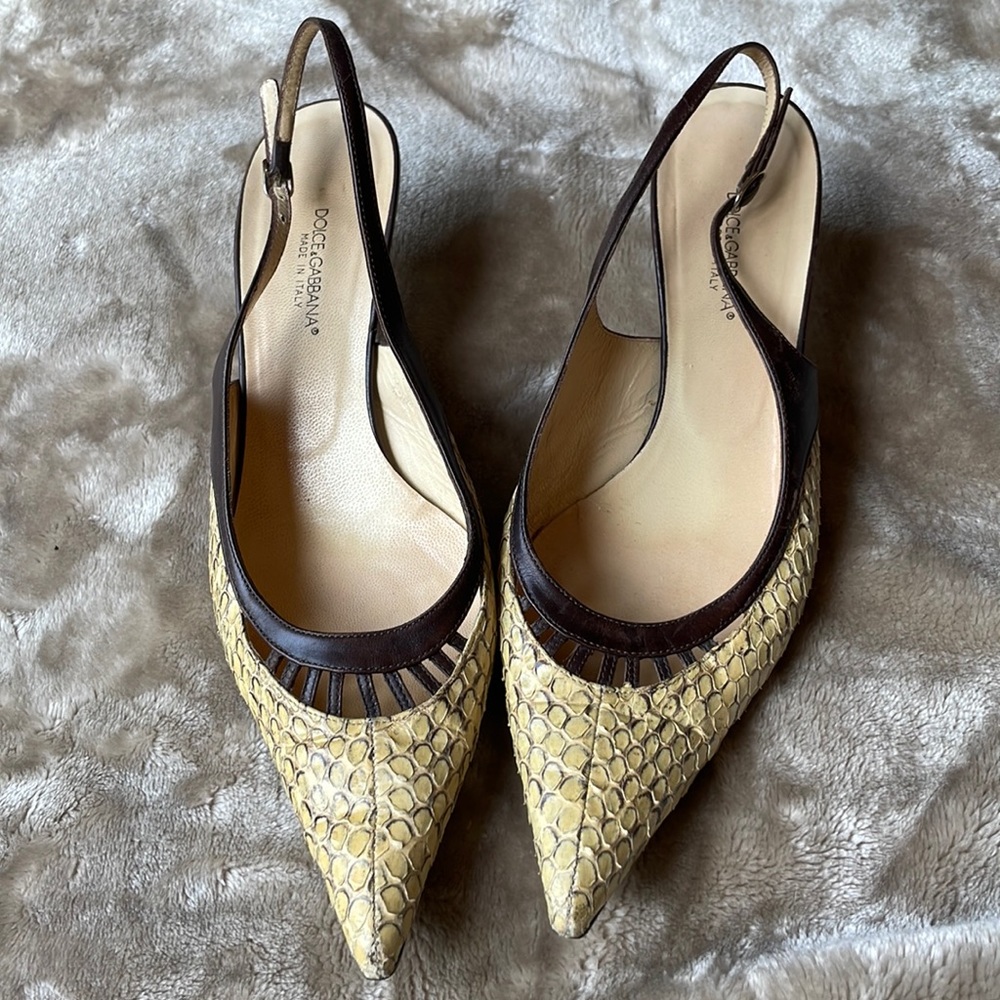 Dolce & Gabbana sling backs with kitten heel